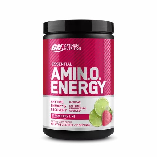 Optimum Nutrition ESSENTIAL AMIN.O. ENERGY® Strawberry Lime 0.6 lb (30 Servings) Sverige | 271BRNIVP