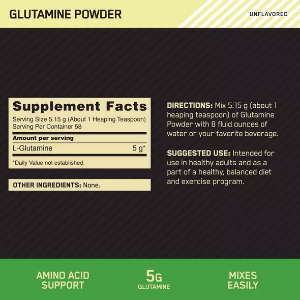 Optimum Nutrition Glutamine Powder 0.66 lb (58 Servings) Sverige | 153CMLJIZ