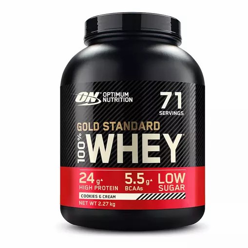 Optimum Nutrition Gold Standard 100% Whey Protein Powder Cookies & Cream 2.27 kg (71 Servings) Sverige | 756VSXMRH
