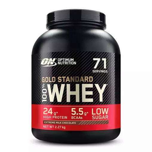Optimum Nutrition Gold Standard 100% Whey Protein Powder Extreme Milk Chocolate 2.27 kg (71 Servings) Sverige | 935SDIVNG